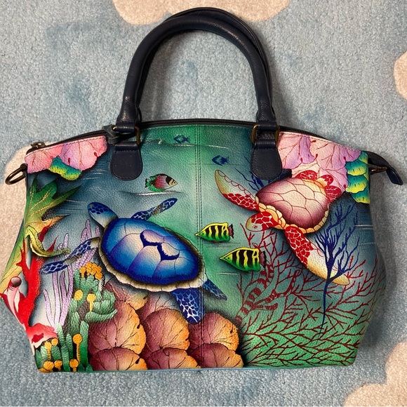 NWT Anuschka Hand Painted Ocean Paradise Bag